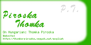 piroska thomka business card